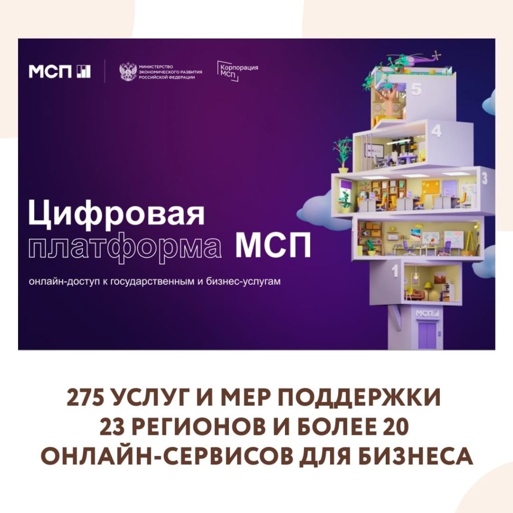 Сервисы для бизнеса и меры господдержки доступны на МСП.РФ
